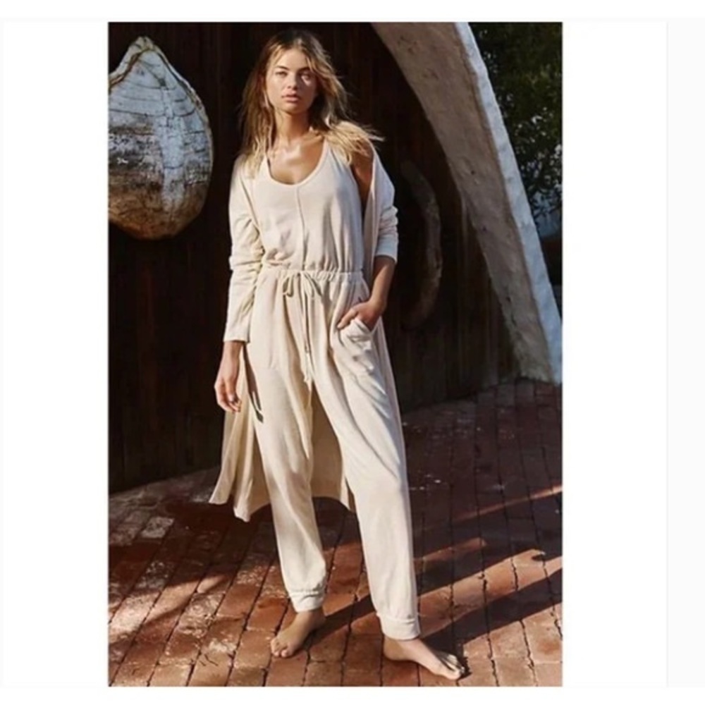 FP Beach by Free People Women’s Bicoastal Jumpsuit Ivory Size XS One Piece
